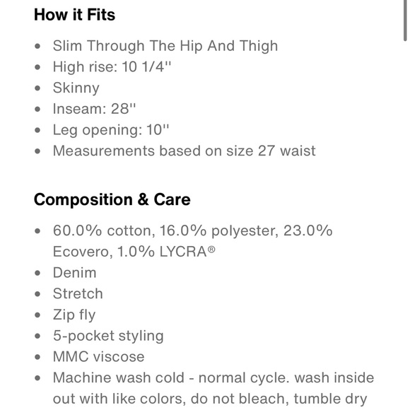 Levi’s 721 High Rise Skinny Jeans - Picture 6 of 6